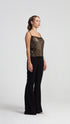 Cowl Neck Metallic Blouse